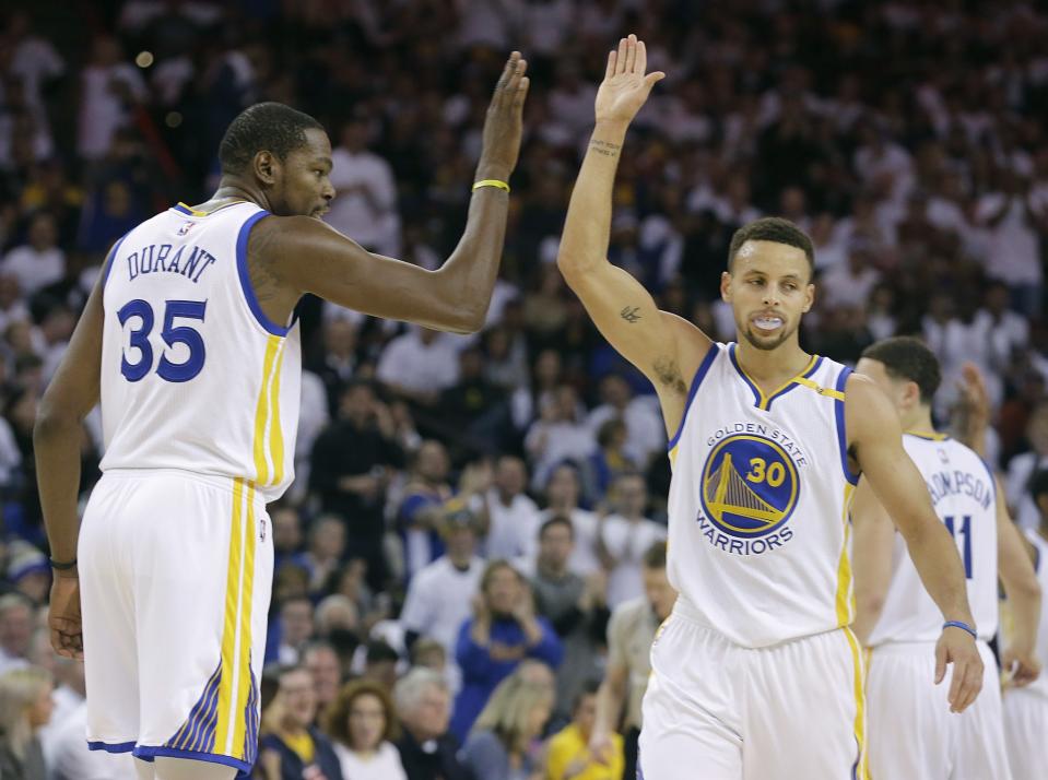 With Kevin Durant sidelined, the Warriors will need Stephen Curry to return to his MVP form. (AP)