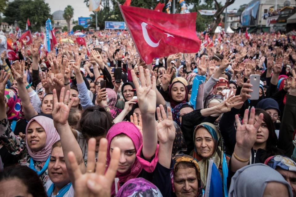 Millions of people turned out for rallies across Istanbul (Getty Images)