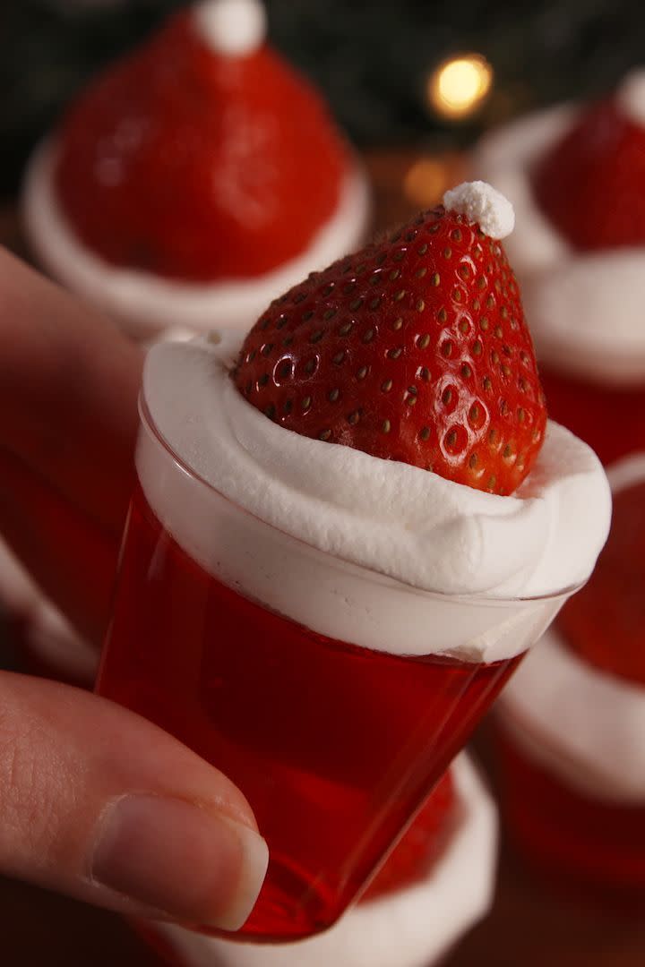 santa hat jell o shots