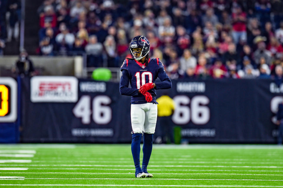 Texans receiver DeAndre Hopkins keeps making amazing catches. (Getty Images)