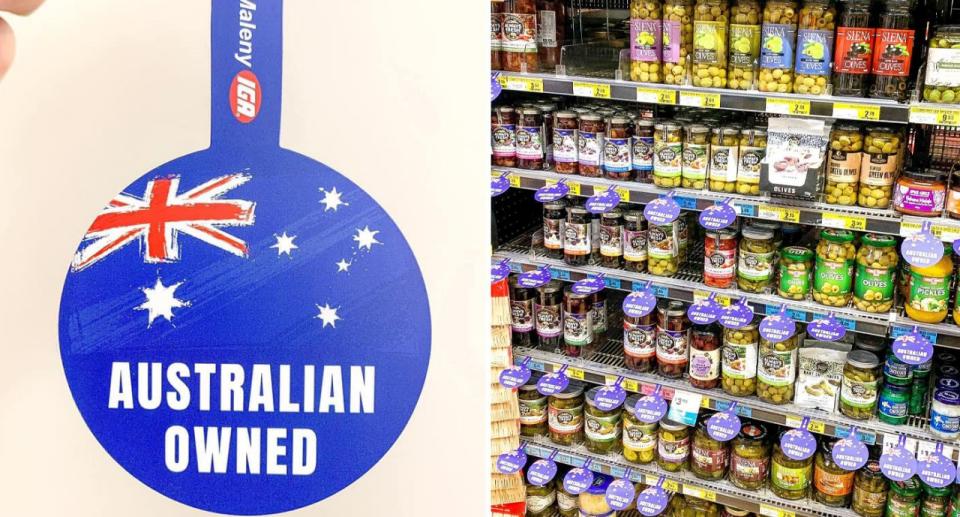 Some IGA stores have rolled out Australian owned labels. Source: Facebook