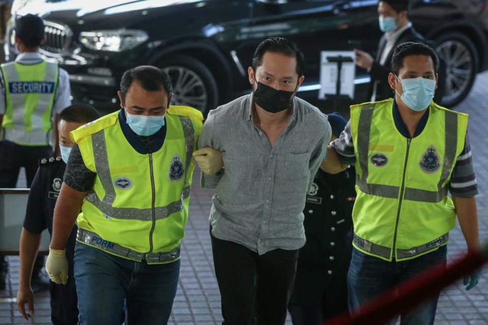 Sugarbook founder and CEO Chan Eu Boon arrives at the High Court complex in Shah Alam February 24, 2021. — Picture by Yusof Mat Isa