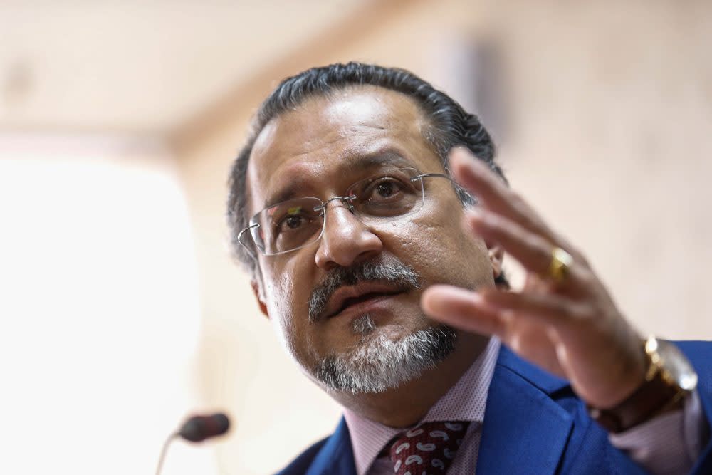 State Exco Jagdeeo Singh Deo speaks to reporters during a press conference in George Town September 10, 2019. — Picture by Sayuti Zainudin