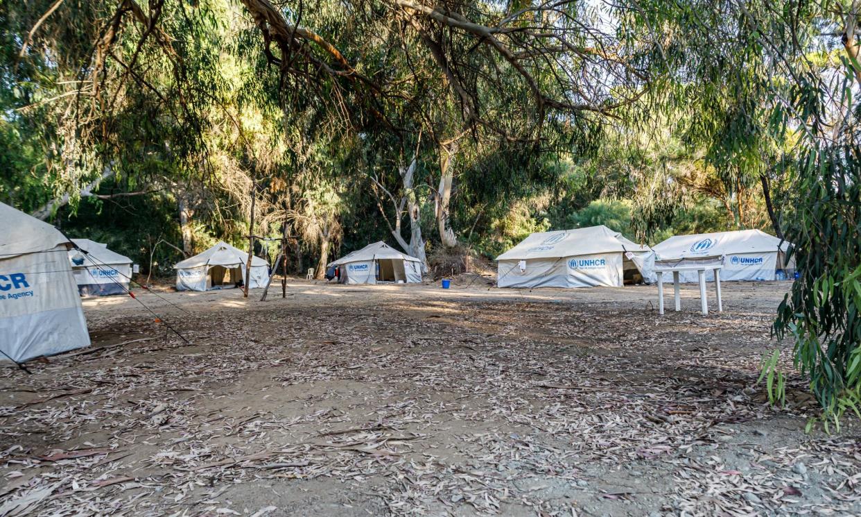 <span>Temperatures almost daily exceed 40C (104F) and aid workers have described the situation as intolerable.</span><span>Photograph: Kostas Pikoulas/The Guardian</span>