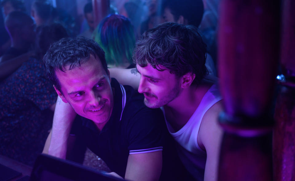 Andrew Scott and Paul Mescal in ALL OF US STRANGERS. Photo by Parisa Taghizadeh, Courtesy of Searchlight Pictures. © 2023 20th Century Studios All Rights Reserved.