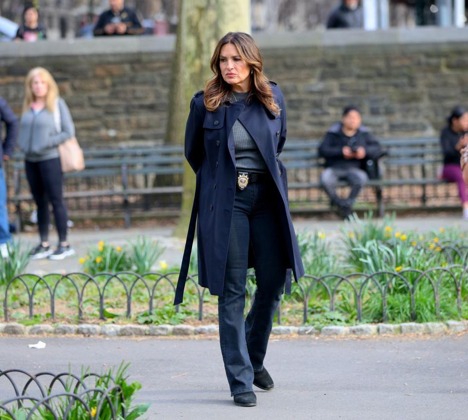 mariska hargitay filming law and order svu in new york