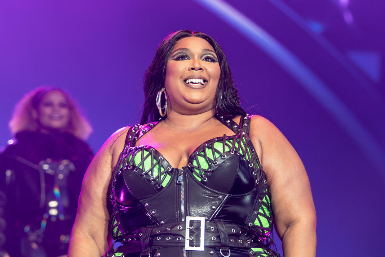 Lizzo, ici au mois de mai 2023, en concert en Californie.