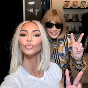 Kim Kardashian and Anna Wintour Show Off Their Matching Hairstyles: 'Bobbsey Twins'