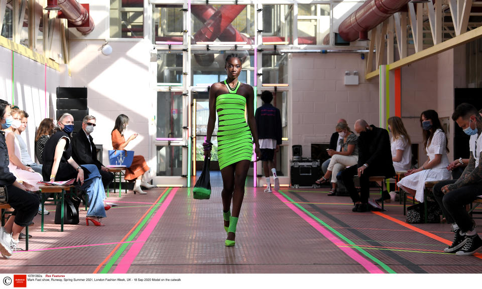 A model walks the runway at the Mark Fast SS21 London showRex Features