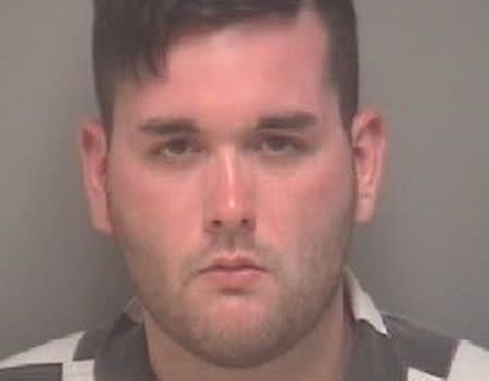 FILE PHOTO: James Alex Fields Jr., 20, is seen in a mugshot released by Charlottesville, Virginia police department after being charged with one count of second degree murder, three counts of malicious wounding and one count of failing to stop at an accident that resulted in a death after police say he drove a car into a crowd of counter protesters during the "Unite the Right" protests by white nationalist and "alt-right" demonstrators in Charlottesville, Virginia, U.S., August 12, 2017. Charlottesville Police Department/Handout via REUTERS/File Photo