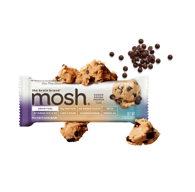 <p><a href="https://go.redirectingat.com?id=74968X1596630&url=https%3A%2F%2Fmoshlife.com%2Fproducts%2Fcookie-dough-crunch&sref=https%3A%2F%2Fwww.redbookmag.com%2Ffood-recipes%2Fg41898577%2F47-snacks-to-avoid-getting-hangry%2F" rel="nofollow noopener" target="_blank" data-ylk="slk:Shop Now;elm:context_link;itc:0" class="link ">Shop Now</a></p><p>MOSH Cookie Dough Crunch Bars</p><p>$43.99</p><p>moshlife.com</p><span class="copyright">Mosh</span>