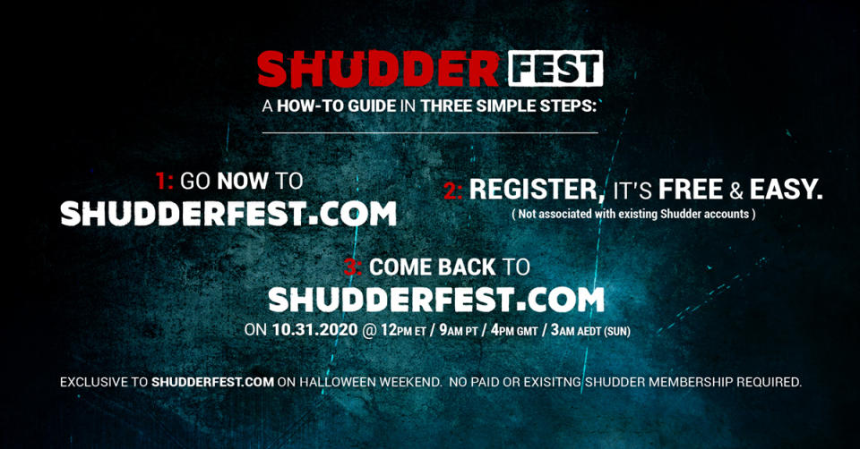 Watch Yahoo Entertainment editors interview legendary genre royalty, fan-favorite musicians and acclaimed filmmakers who love horror at ShudderFest. (Image: Courtesy of Shudder) 