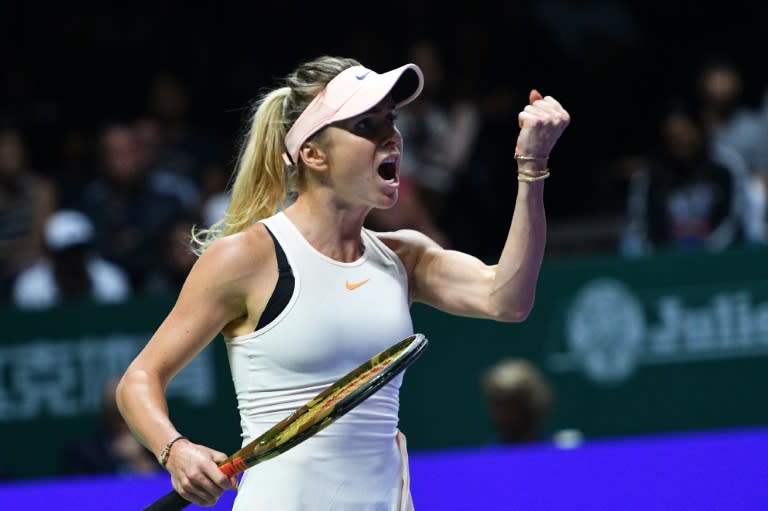 World number Elina Svitolina six triumphed 6-3, 6-3 in just 89 minutes over her nervy opponent