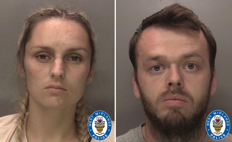 Emma Tustin (L) and Thomas Hughes (R) abused, beat and poisoned six-year-old Arthur (PA Media)