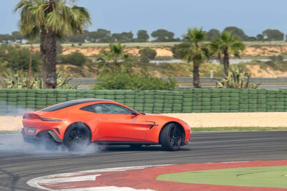 a red car on a race track