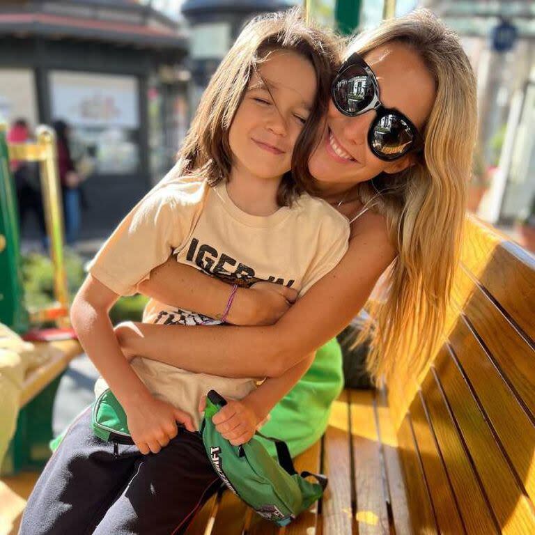Soledad Fandiño junto a su hijo Milo, en una foto que la actriz subió a su cuenta de Instagram  