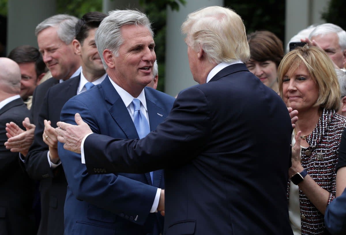 Kevin McCarthy and Donald Trump in 2017 (Getty Images)