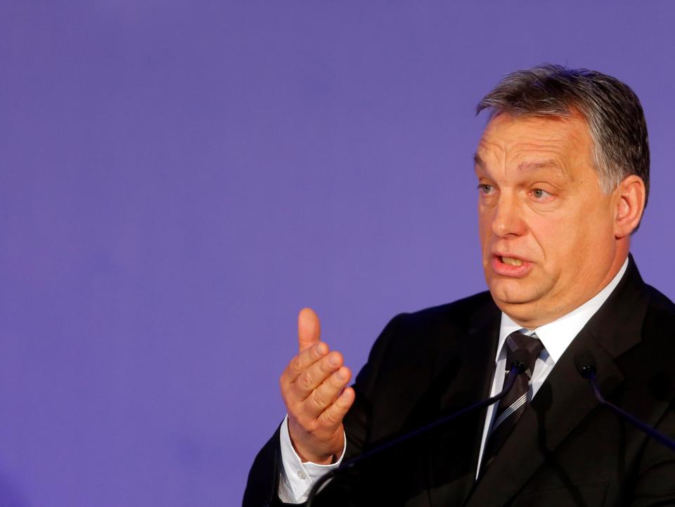 Hungarian Prime Minister Viktor Orban delivers a speech during a Lamfalussy Lectures Conference in Budapest: Reuters