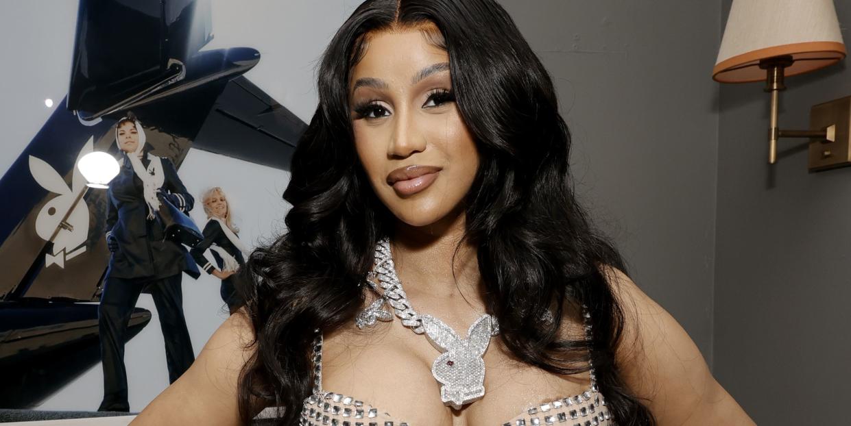 cardi b naked dress