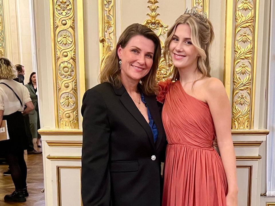 Princess Martha Louise of Norway and her daughter Leah Behn.