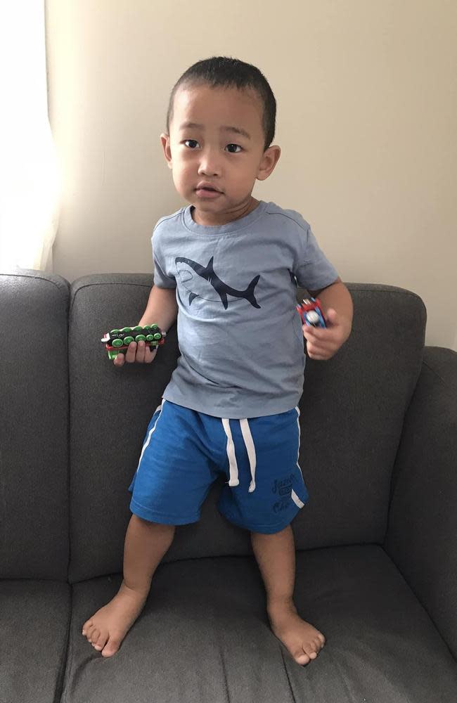 Thang Khat Siam Hatzaw was weeks away from his third birthday when he was struck by a vehicle in a carpark. Picture: Facebook