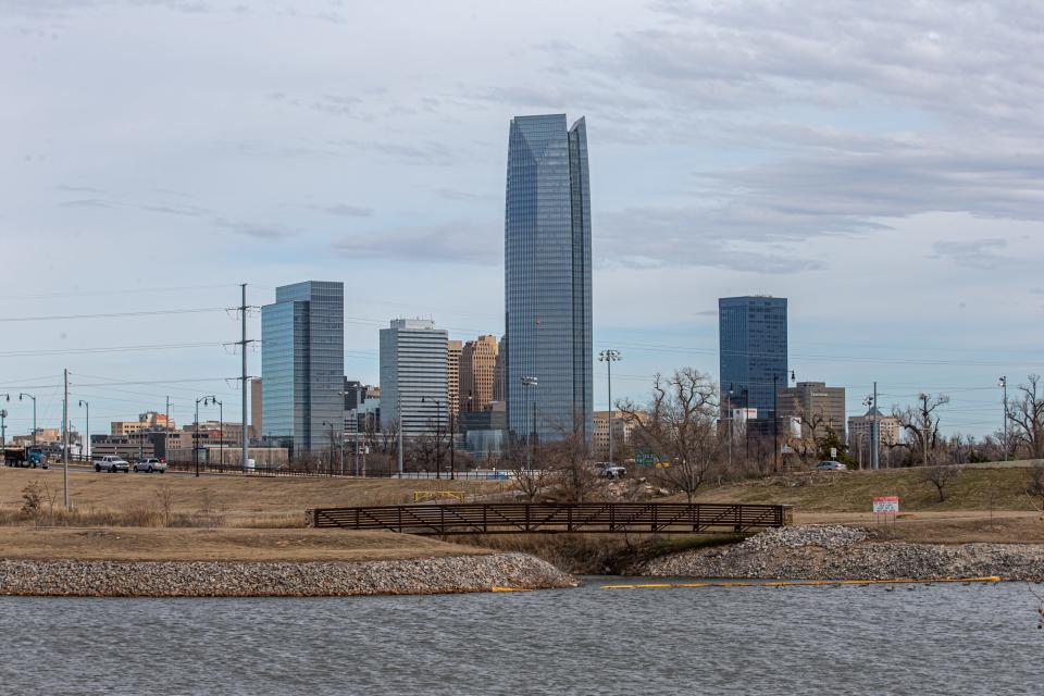 The downtown Oklahoma City skyline is pictured Thursday.