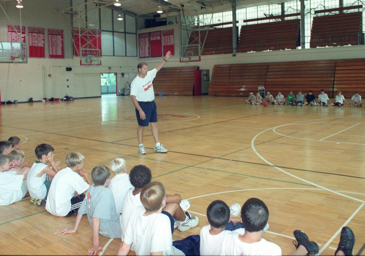 Jim Psaras has imparted his knowledge on youngsters attending the Viking Hoops Basketball Camp.