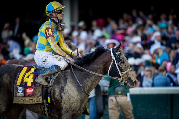 Classic Empire got roughed up in his trip at the Kentucky Derby. (Getty Images)