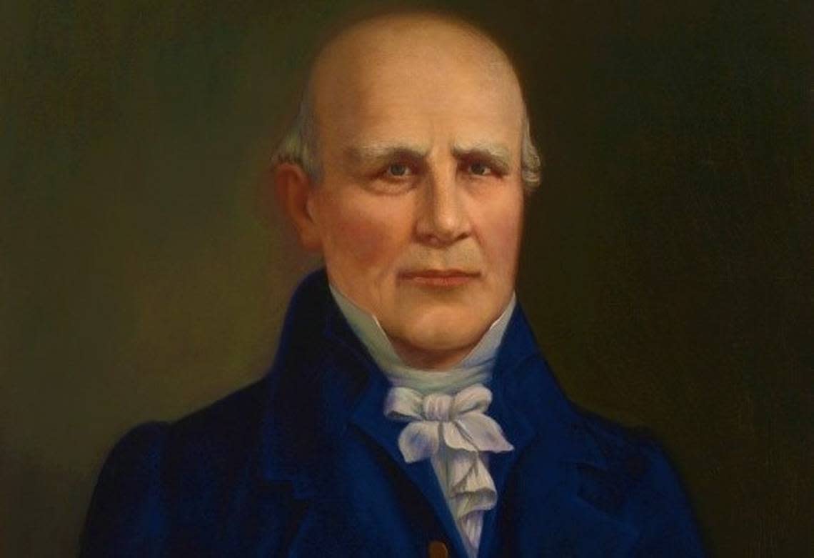A portrait of American statesman Nathaniel Macon, the namesake of Macon, Georgia, and several other cities and counties across the South. He died in 1837 at age 78.