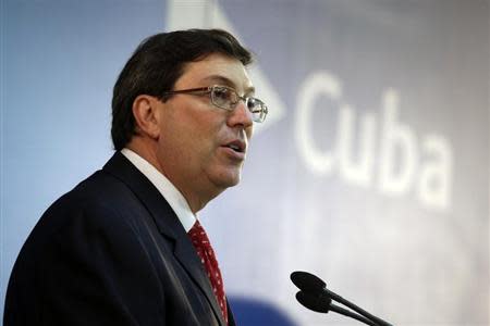 Cuba's Foreign Minister Bruno Rodriguez speaks during a news conference in Havana March 6, 2014. REUTERS/Enrique De La Osa