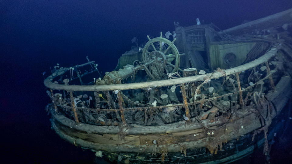 Wreckage of Sir Ernest Shackleton’s ship, “Endurance” - Credit: Falklands Maritime Heritage Trust