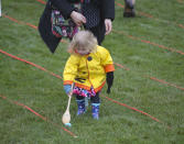 <p>A child participates in the annual White House Easter Egg Roll on the South Lawn of the White House in Washington, Monday, April 2, 2018. (Photo: Pablo Martinez Monsivais/AP) </p>