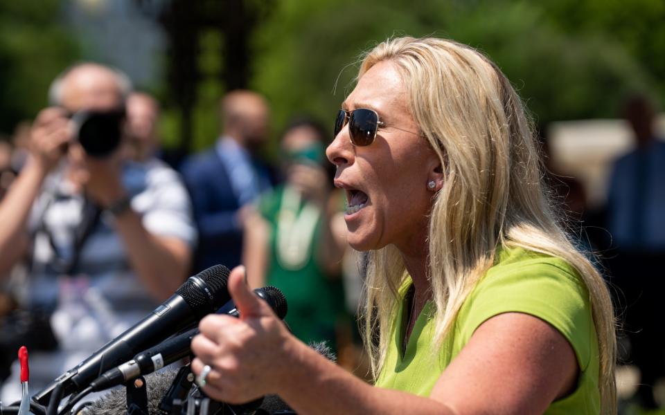 Marjorie Taylor Greene is a fierce defender of gun ownership in the United States - Bill Clark/CQ-Roll Call, Inc/Getty Images