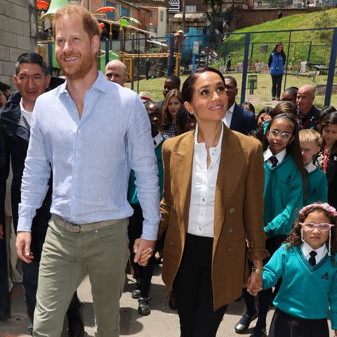 <p>Eric Charbonneau/Archewell Foundation via Getty</p> Prince Harry and Meghan Markle