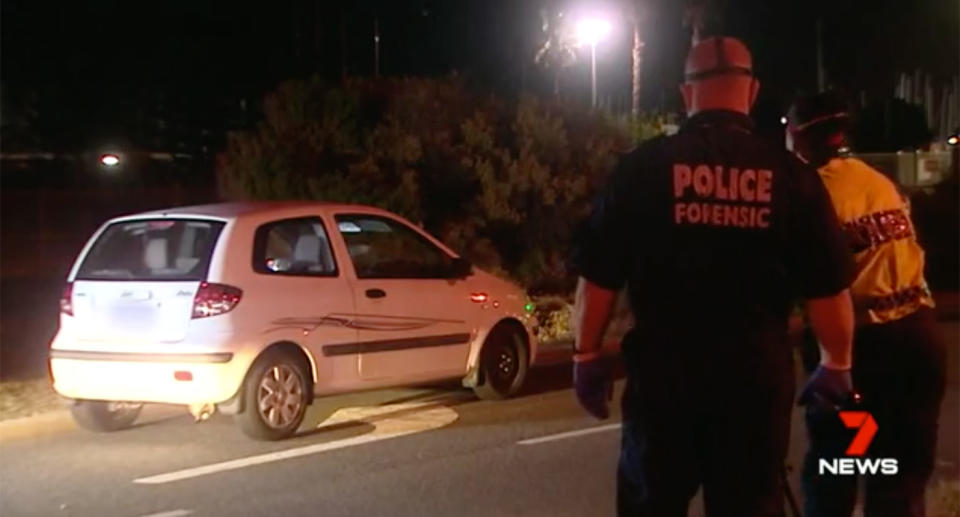 Police later tracked down the car in Fremantle where they allegedly found the replica and a stash of heroin. Image: 7 News