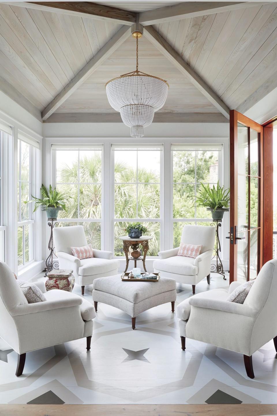 Jenny Keenan Sunroom Designed for Her Parents in Mount Pleasant, SC