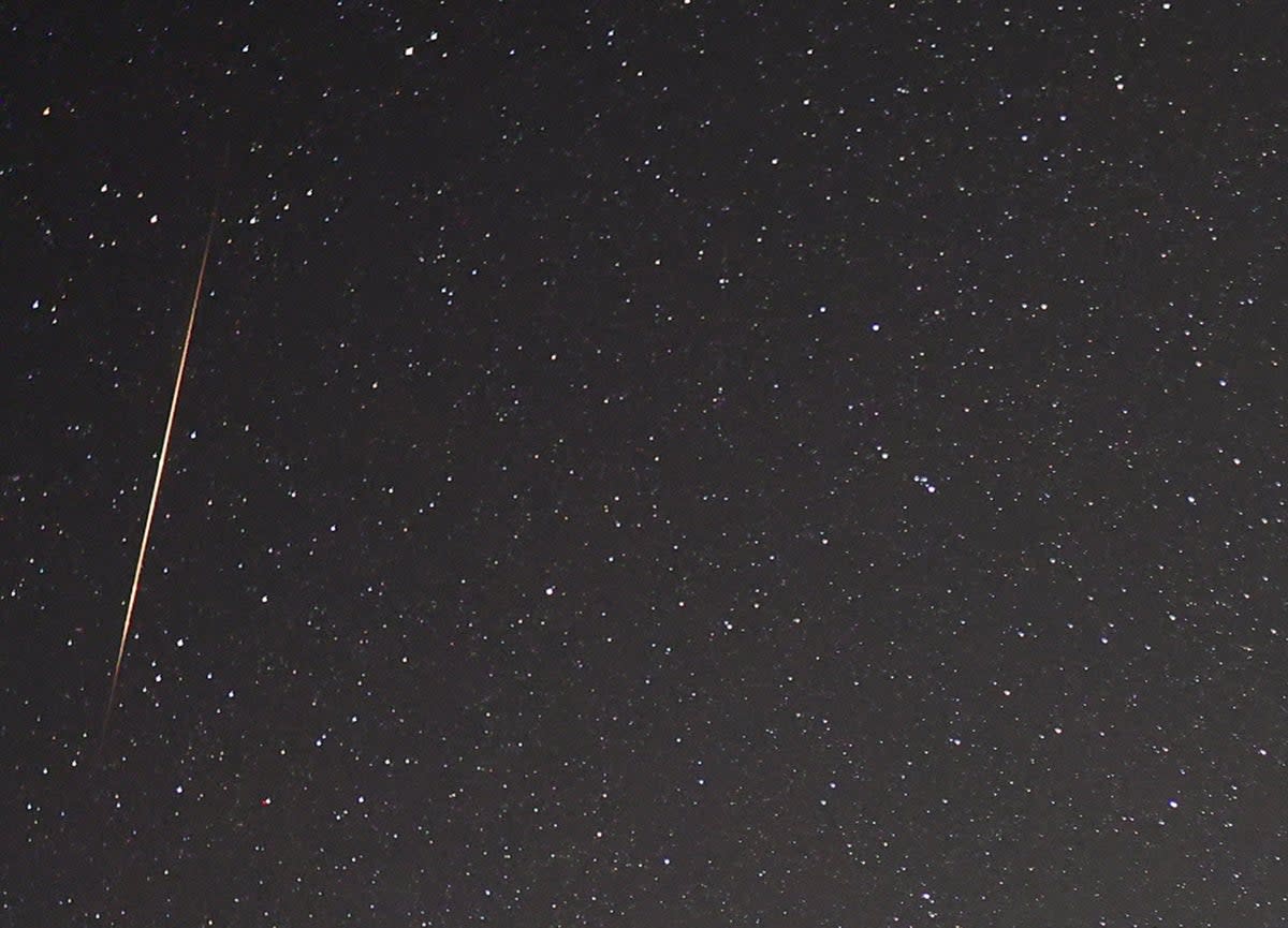 A Tau Herculid meteor streaks across the sky in Nevada on 30 May, 2022 (Getty Images)