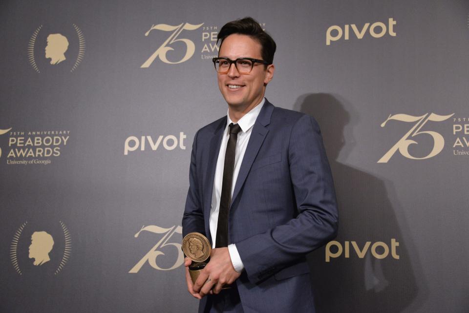 Cary Fukunaga poses with award during The 75th Annual Peabody Awards Ceremony at Cipriani Wall Street on May 21, 2016 in New York City. (Photo by Gary Gershoff/Getty Images for Peabody)