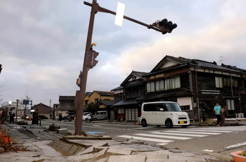 ▲日本石川縣能登半島元旦發生規模7.6強震。（圖／美聯社／達志影像）