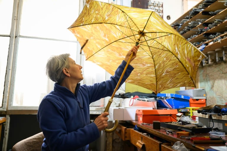 'I believe I can repair 98 percent of all the umbrellas I get,' says Slovenian Marija Lah (Jure Makovec)