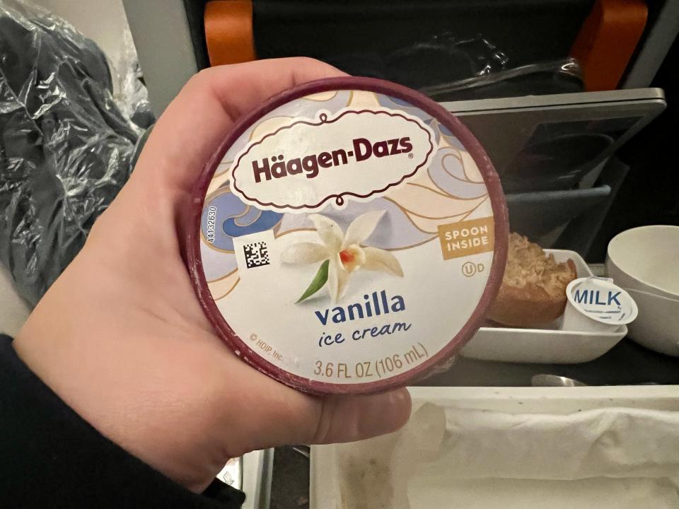 The vanilla Haagen-Dazs ice cream.