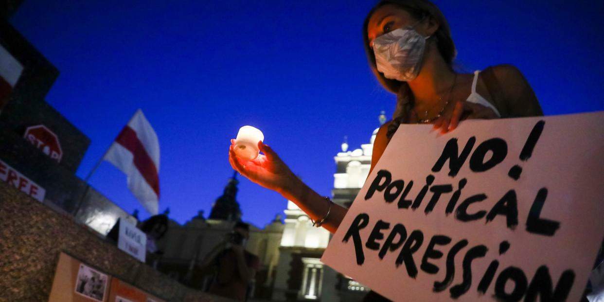 Belarus Poland protest