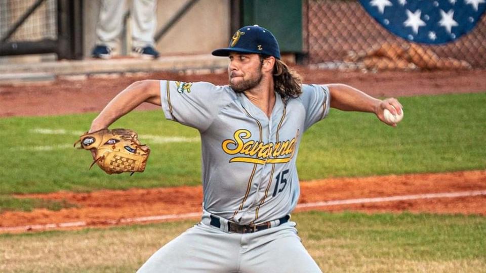 Left-hander Joe Miller of the Savannah Bananas was the 2021 Coastal Plain League Pitcher of the Year.