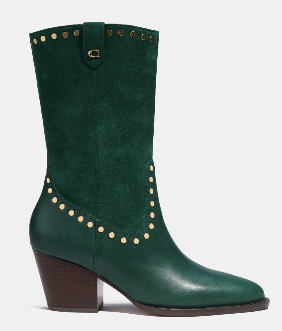 Pheobe Bootie in Dark Pine (Photo via Coach Outlet)