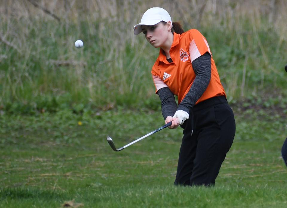 Ellie Nusbaum has been a loyal companion to Bryce Bearson during all four years they've had golfing for Ames.