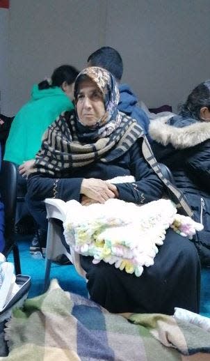 Fatma Dag, mother of Fort Collins resident Servet Dag, sits in a shelter following the Feb. 6 Turkish earthquake that damaged her daughter's home in Malatya, Turkey.