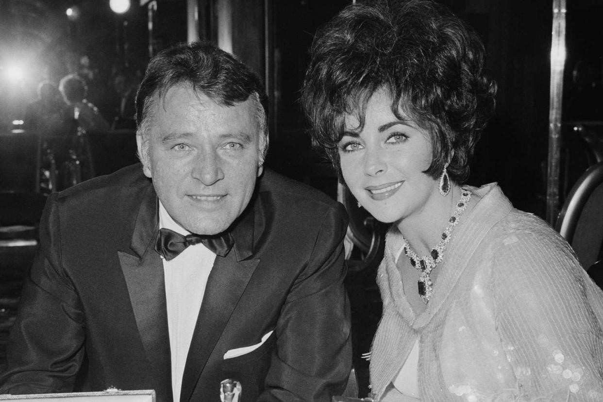 <p>Trevor Humphries/Central Press/Getty</p> Richard Burton and Elizabeth Taylor