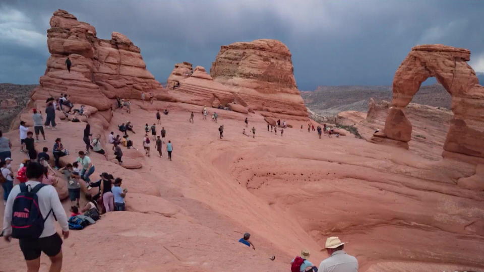 In 2010 visitors at Arches National Park in Utah topped one million. By 2021, that number had nearly doubled.  / Credit: CBS News