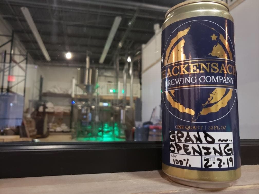 A 32-oz can of Hackensack Brewing Company's Fairmount ale, named after the Hackensack neighborhood.