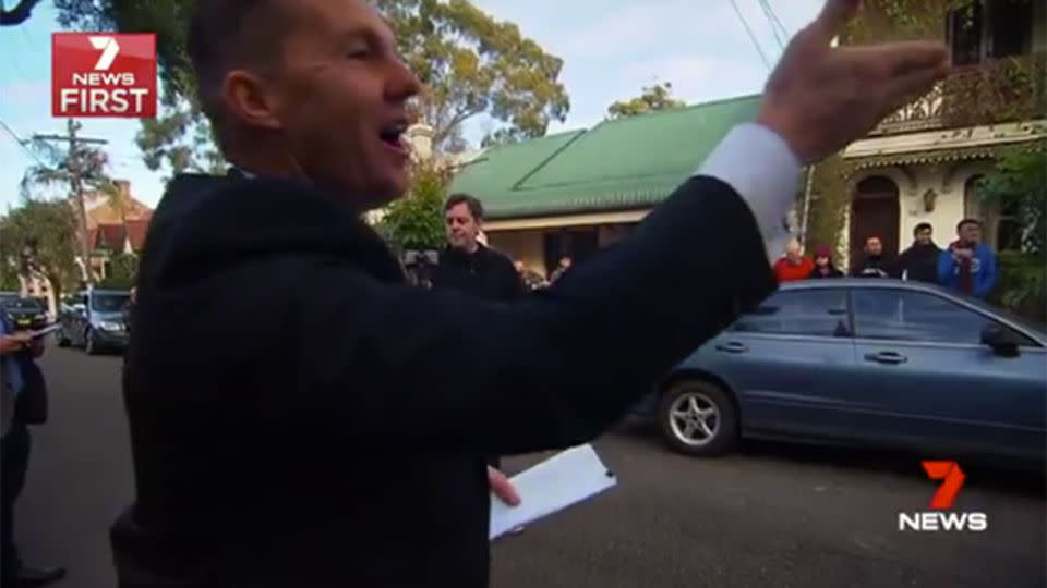 At a recent auction in Sydney. Source: 7 News